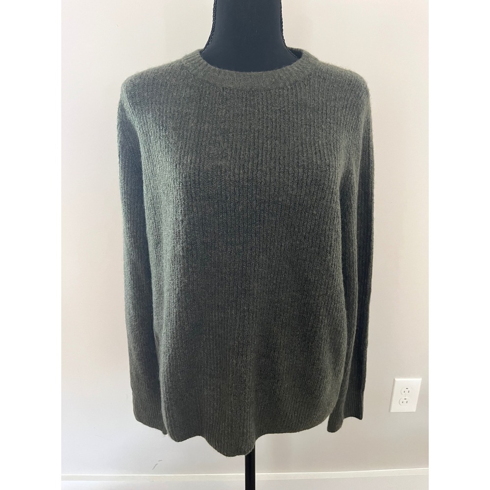 Old Navy Ribbed Crewneck Pullover Sweater Olive Green Women's Size Medium